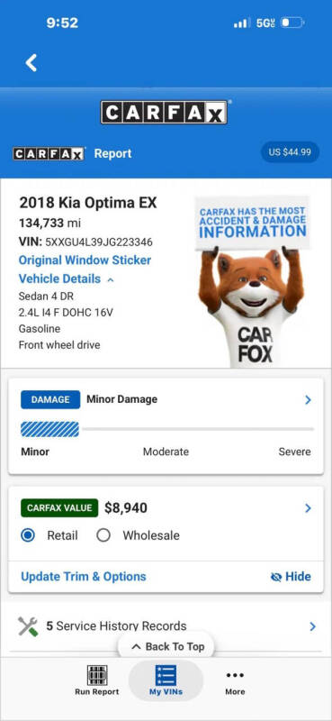 2018 Kia Optima EX
