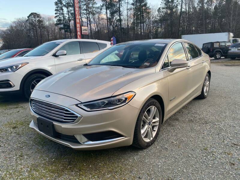 2018 Ford Fusion Hybrid for sale at Premier Auto Solutions & Sales in Quinton VA