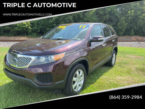 2011 Kia Sorento for sale at TRIPLE C AUTOMOTIVE in Anderson SC