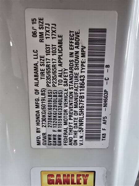 2015 Honda Odyssey EX-L