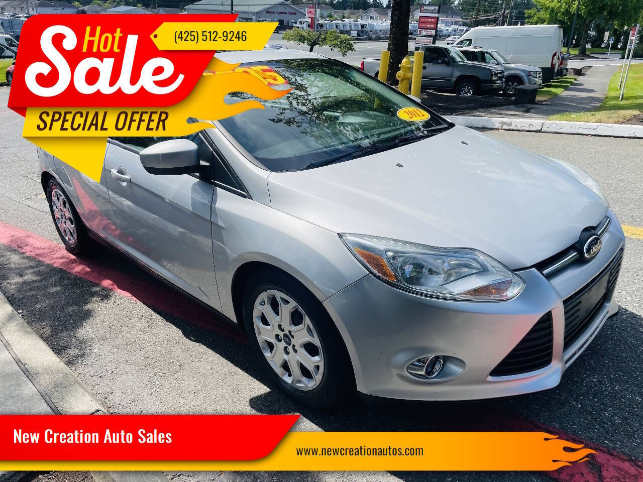 Black 2012 Ford Focus Hatchback Front-Wheel Drive 6-Speed Automatic
