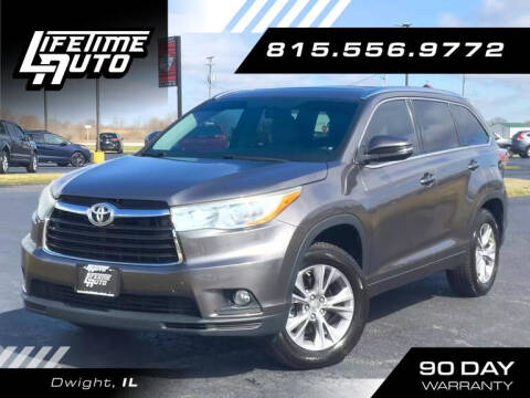2015 Toyota Highlander for sale at Lifetime Auto in Dwight IL