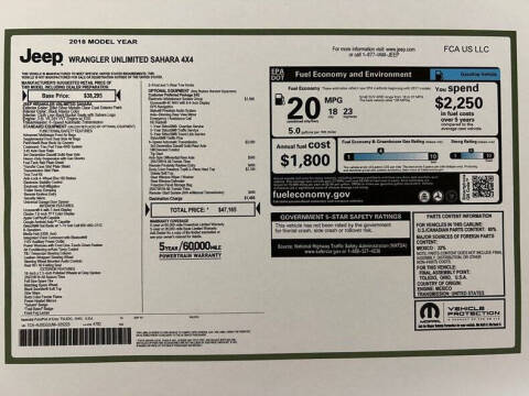 2018 Jeep Wrangler Unlimited