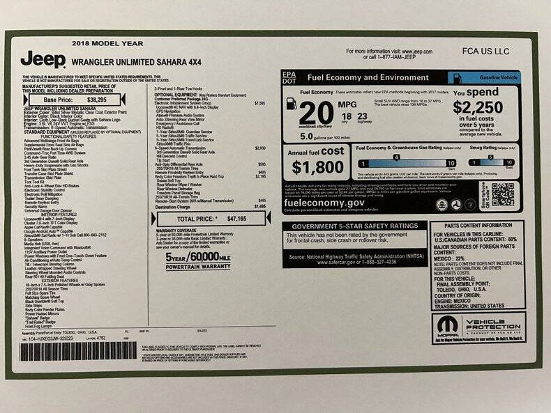 2018 Jeep Wrangler Unlimited