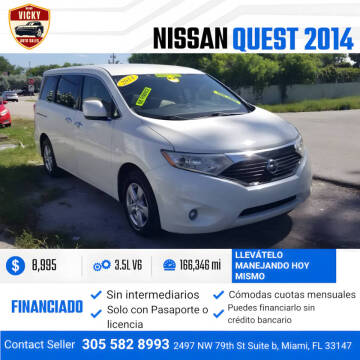 2014 Nissan Quest for sale at Vicky Auto Sales llc in Miami FL