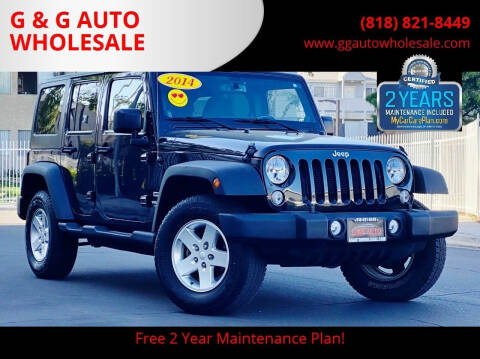 2014 Jeep Wrangler Unlimited for sale at G & G AUTO WHOLESALE in North Hollywood CA