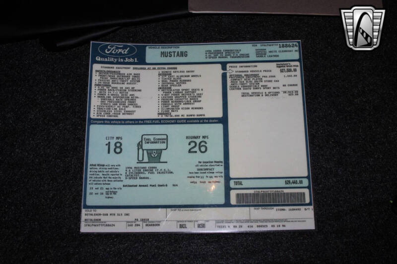 1996 Ford Mustang SVT Cobra