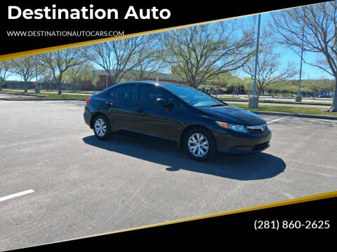 2012 Honda Civic for sale at Destination Auto in Stafford TX