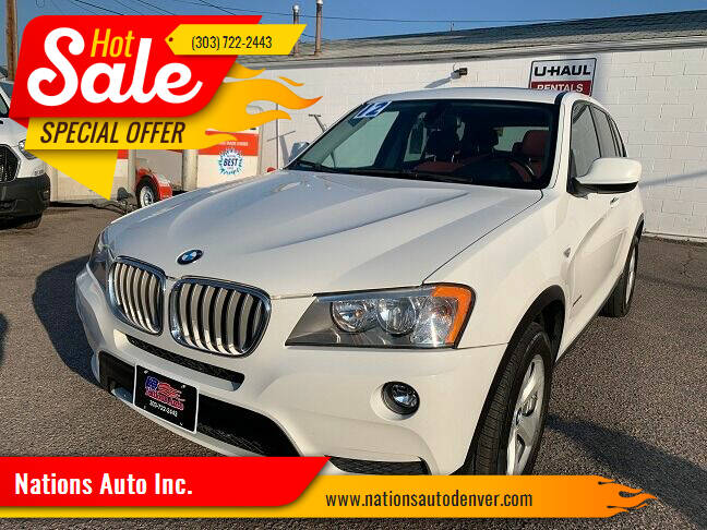 2012 BMW X3 for sale at Nations Auto Inc. in Denver CO