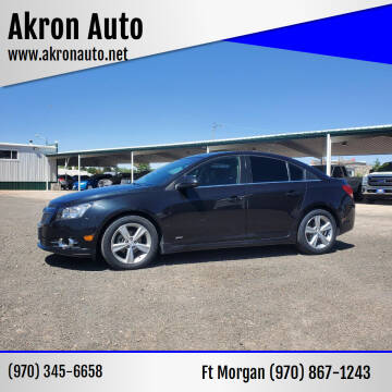 2012 Chevrolet Cruze for sale at Akron Auto - Fort Morgan in Fort Morgan CO