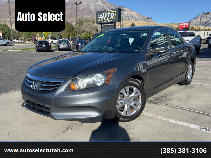 2011 Honda Accord for sale at Auto Select in Orem UT