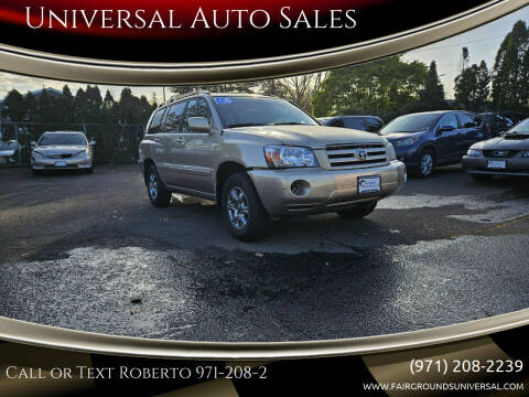 2006 Toyota Highlander for sale at Universal Auto Sales in Salem OR