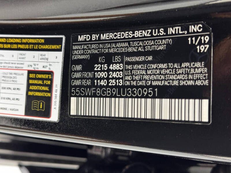 2020 Mercedes-Benz C-Class AMG C 63