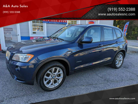 2013 BMW X3 for sale at A&A Auto Sales in Fuquay Varina NC