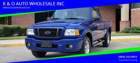 2004 Ford Ranger for sale at K & O AUTO WHOLESALE INC in Jacksonville FL