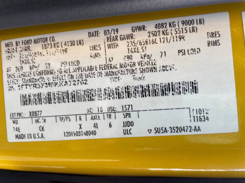 2019 Ford Transit 250