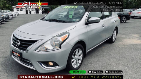 2019 Nissan Versa for sale at STAR AUTO MALL 512 in Bethlehem PA