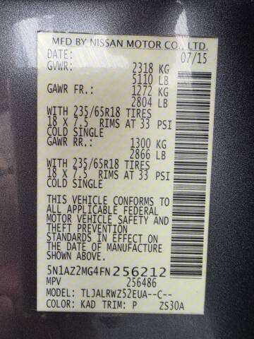 2015 Nissan Murano SL