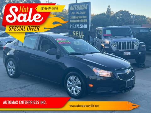 2013 Chevrolet Cruze for sale at AUTOMAX ENTERPRISES INC. in Roseville CA