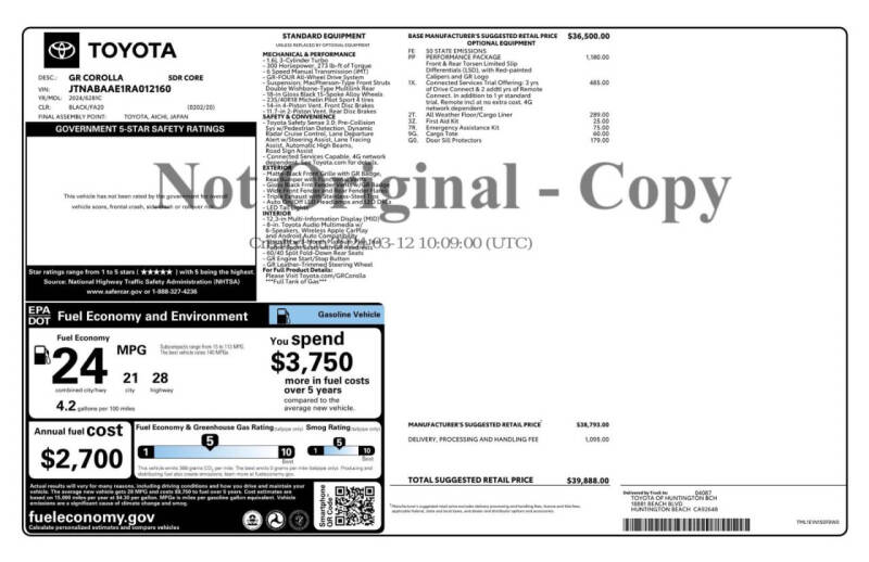 2024 Toyota GR Corolla