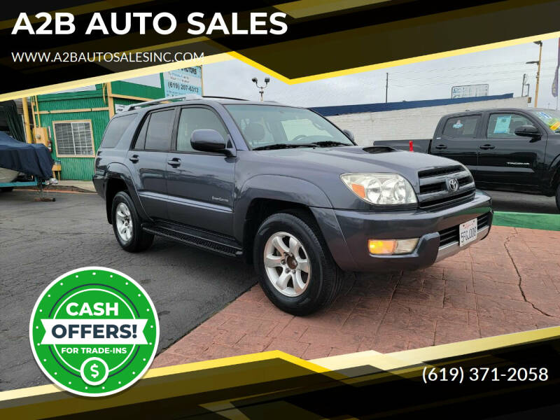 2004 Toyota 4Runner for sale at A2B AUTO SALES in Chula Vista CA