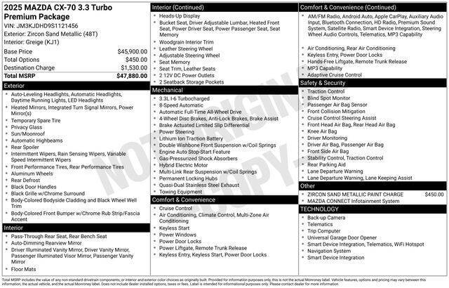 2025 Mazda CX-70 3.3 Turbo Premium