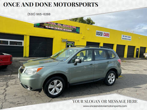 2016 Subaru Forester for sale at Once and Done Motorsports in Chico CA