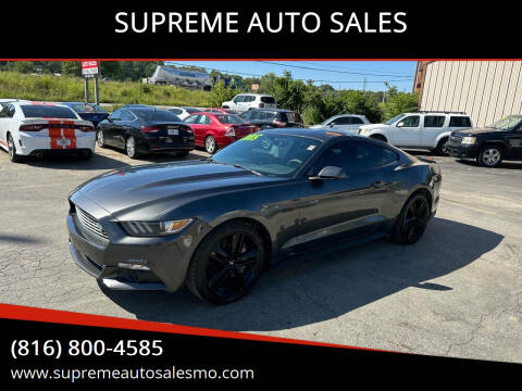 2015 Ford Mustang for sale at SUPREME AUTO SALES in Grandview MO