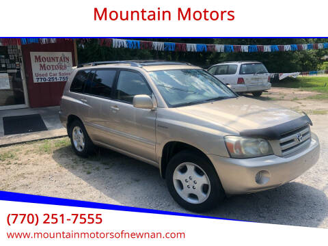 2005 Toyota Highlander for sale at Mountain Motors in Newnan GA