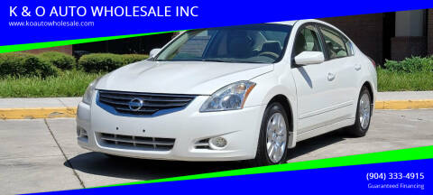 2012 Nissan Altima for sale at K & O AUTO WHOLESALE INC in Jacksonville FL