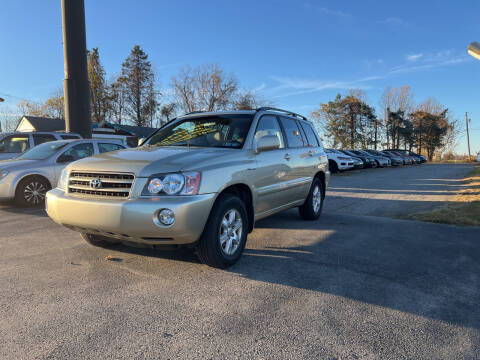 2003 Toyota Highlander for sale at Innovative Auto Sales,LLC in Belle Vernon PA