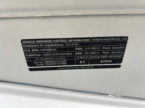 2018 Nissan NV 1500 SV