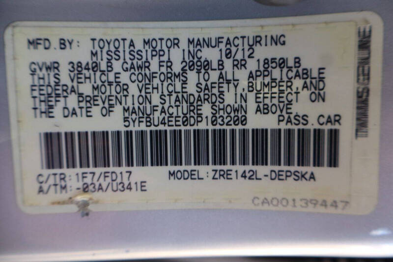 2013 Toyota Corolla S