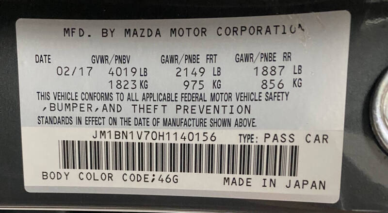 2017 Mazda MAZDA3 Touring