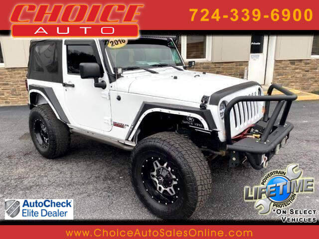 2016 Jeep Wrangler for sale at CHOICE AUTO SALES in Murrysville PA