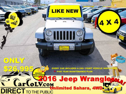2016 Jeep Wrangler Unlimited for sale at The Car Company in Las Vegas NV