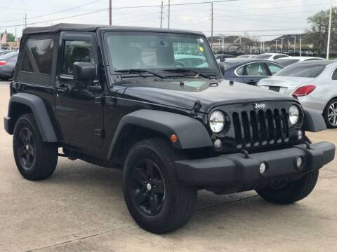 2017 Jeep Wrangler for sale at Discount Auto Company in Houston TX