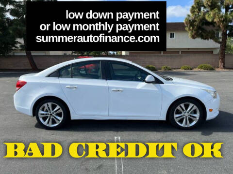 2011 Chevrolet Cruze for sale at SUMMER AUTO FINANCE in Costa Mesa CA
