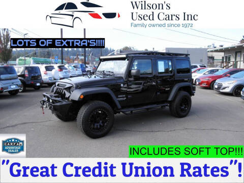 2015 Jeep Wrangler Unlimited for sale at Wilson's Used Cars Inc in Eugene OR