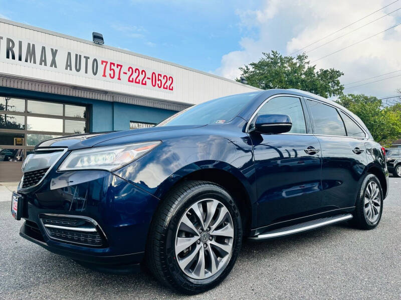 2016 Acura MDX for sale at Trimax Auto Group in Norfolk VA