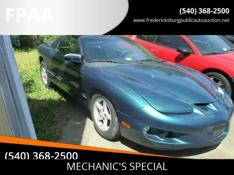 1998 Pontiac Firebird for sale at FPAA in Fredericksburg VA