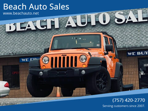 2013 Jeep Wrangler Unlimited for sale at Beach Auto Sales in Virginia Beach VA