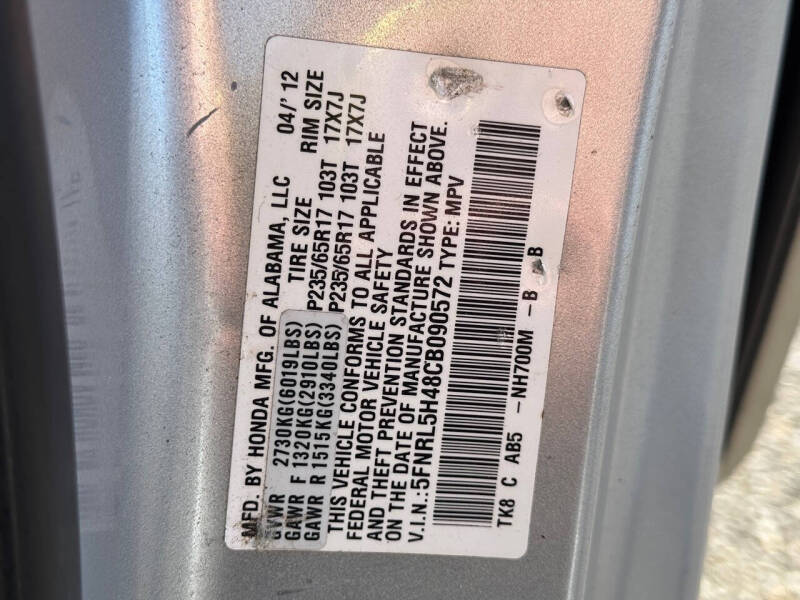 2012 Honda Odyssey EX