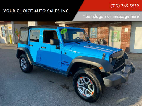 2017 Jeep Wrangler Unlimited for sale at Your Choice Auto Sales Inc. in Dearborn MI