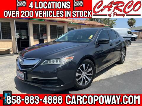 2016 Acura TLX for sale at CARCO SALES & FINANCE - CARCO OF POWAY in Poway CA
