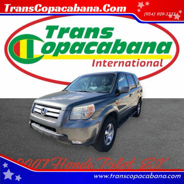 2007 Honda Pilot for sale at TransCopacabana.Com in Hollywood FL