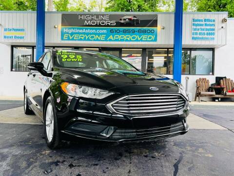 2018 Ford Fusion for sale at Highline Motors in Aston PA