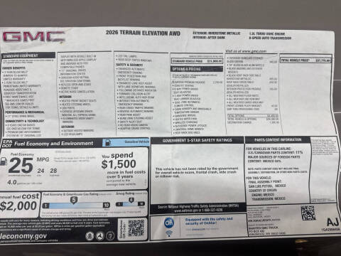 2026 GMC Terrain Elevation