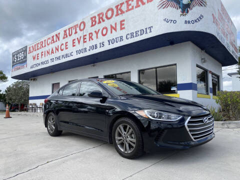 2018 Hyundai Elantra for sale at American Auto Brokers in West Palm Beach FL