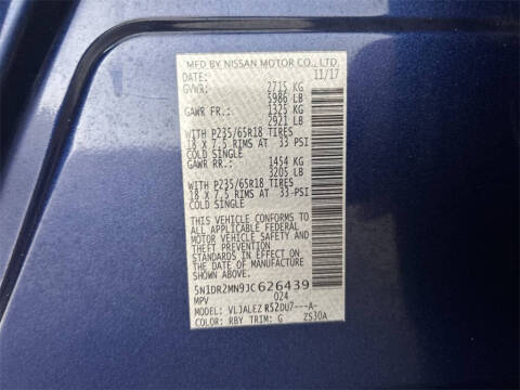 2018 Nissan Pathfinder SV